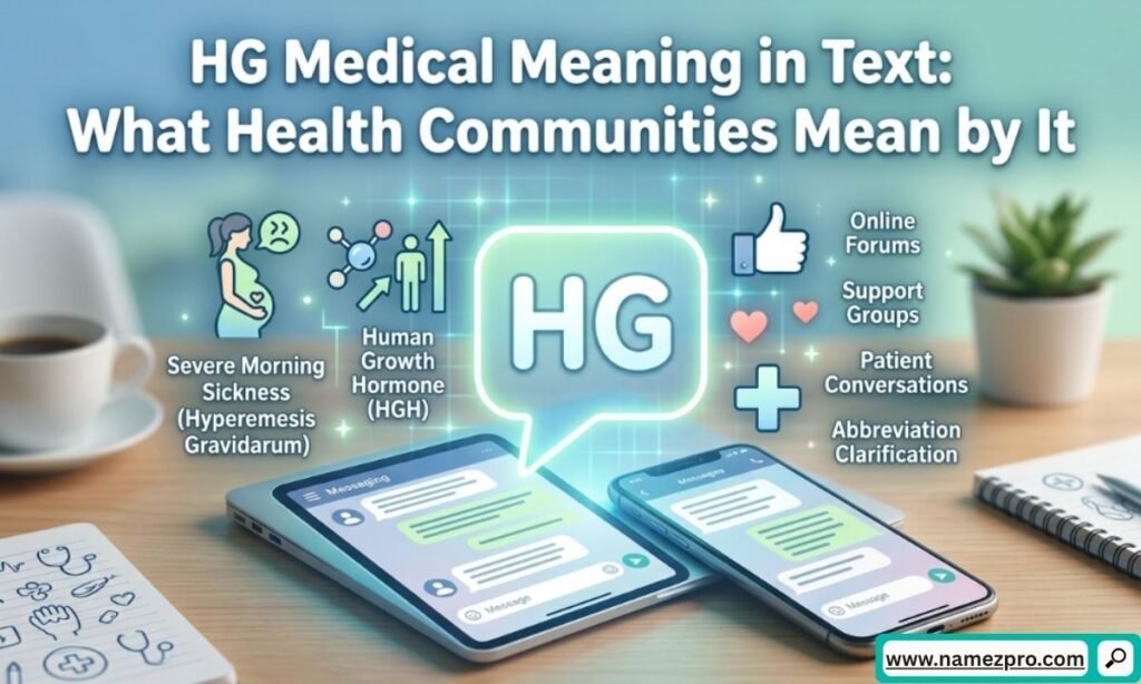 HG medical meaning in text explained in health community chats and online medical discussions
