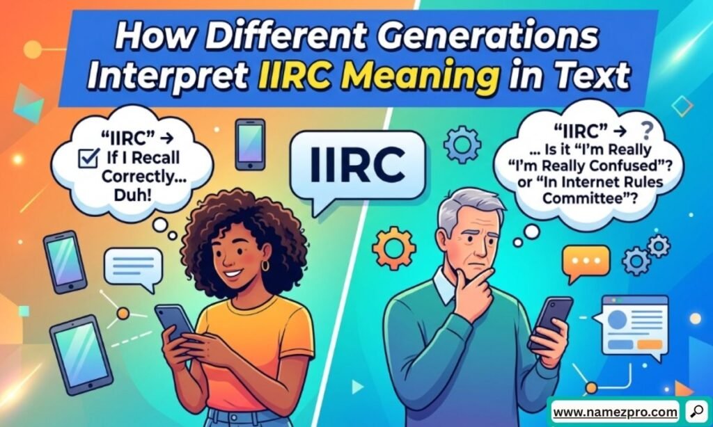 Different generations interpreting IIRC meaning in text messages and online communication
