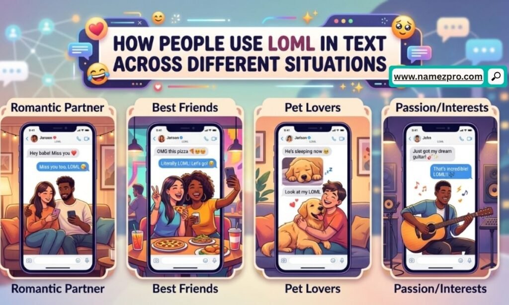 Examples of LOML meaning in text conversations across dating, friendship, and social media situations