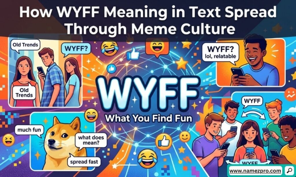 Graphic displaying popular social media meme templates with text overlays analyzing viral internet slang trends.