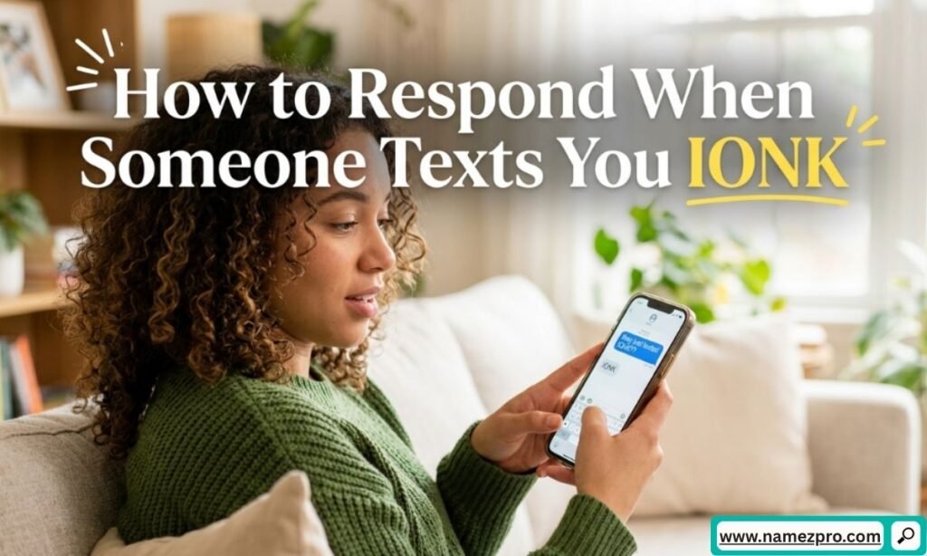 How to respond when someone texts you IONK in online chats and social media messaging conversations