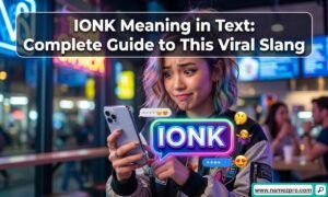 IONK meaning in text slang explained on smartphone chat screen with viral social media messaging terms