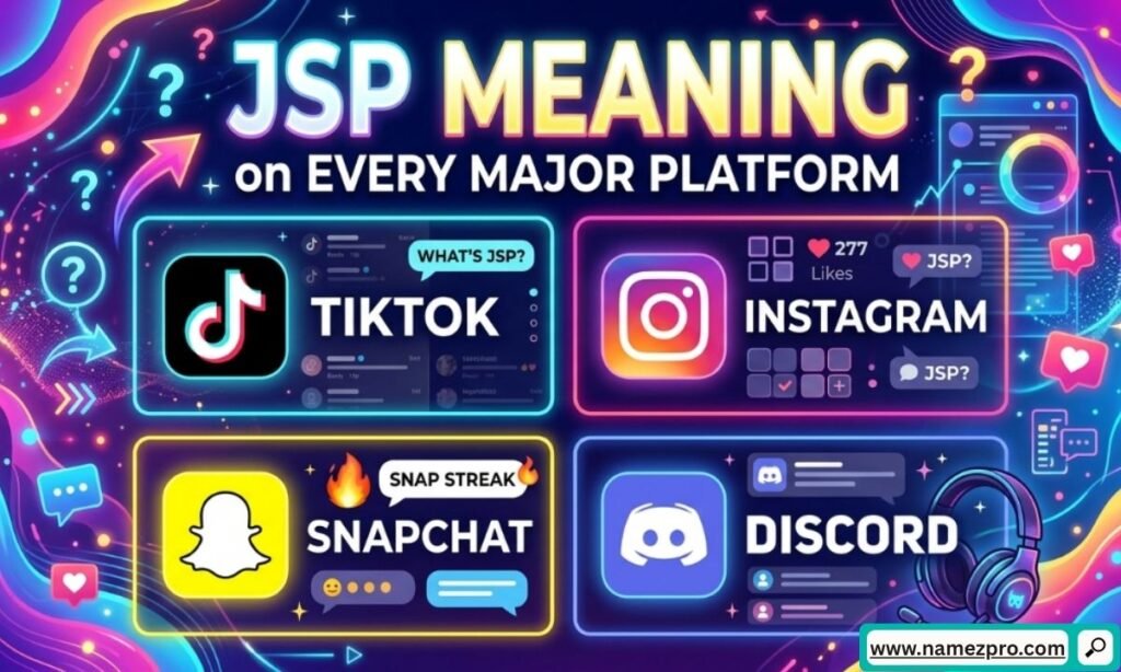 A split-screen graphic showcasing the social media logos of TikTok, Instagram, Snapchat, and Discord with a text bubble.