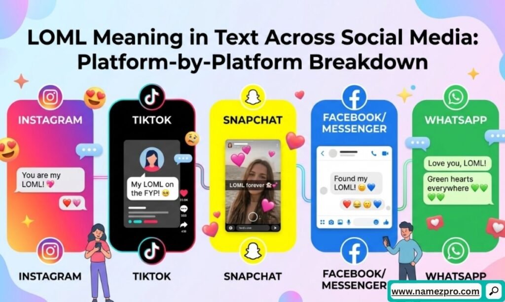 Popular social media apps displaying modern chat abbreviations and online slang