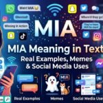 MIA meaning in text with real-life examples, popular memes and social media uses displayed on mobile screen.