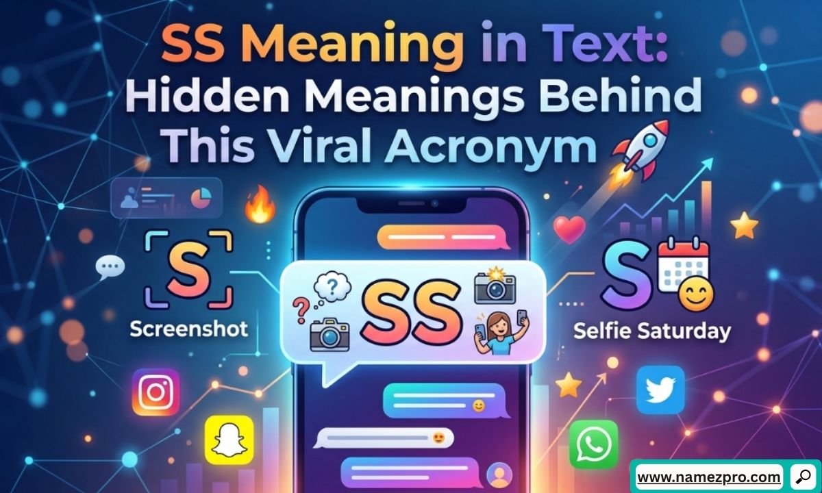 SS meaning in text displayed on smartphone chat screen with viral social media acronym examples