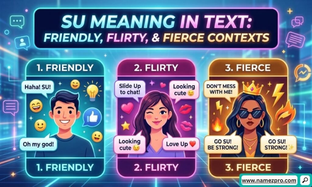 SU meaning in text explained through friendly flirty and fierce chat conversations on a smartphone
