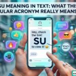 SU meaning in text displayed on a smartphone chat screen with social media slang conversation