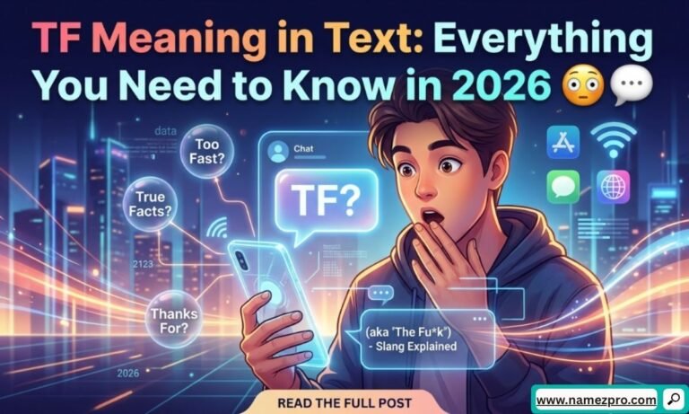 Smartphone screen showing a Discord chat with TF slang abbreviation and a confused emoji for texting meanings.