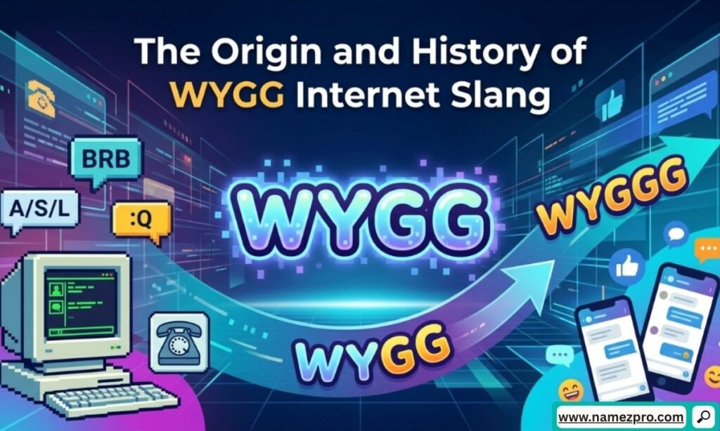 Graphic timeline showing the historical evolution of texting slang from early SMS character limits to the modern WYGG acronym.
