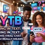 Smartphone text bubble with WYTB acronym highlighted, meaning What You Talking 'Bout, WYTB meaning in text.