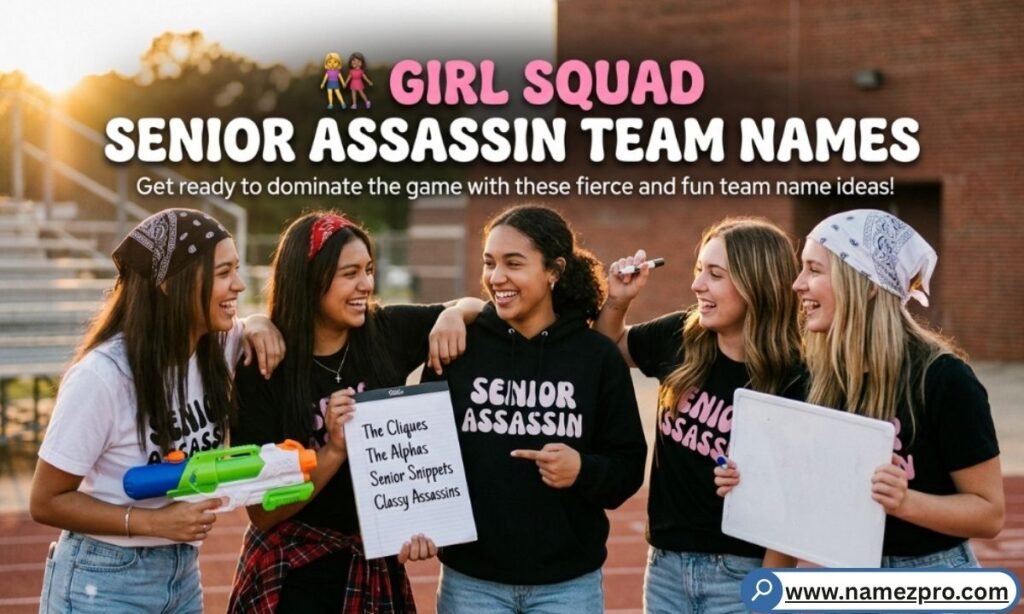 Girl squad senior assassin team names  fun, sassy, and powerful female team names for 2026.