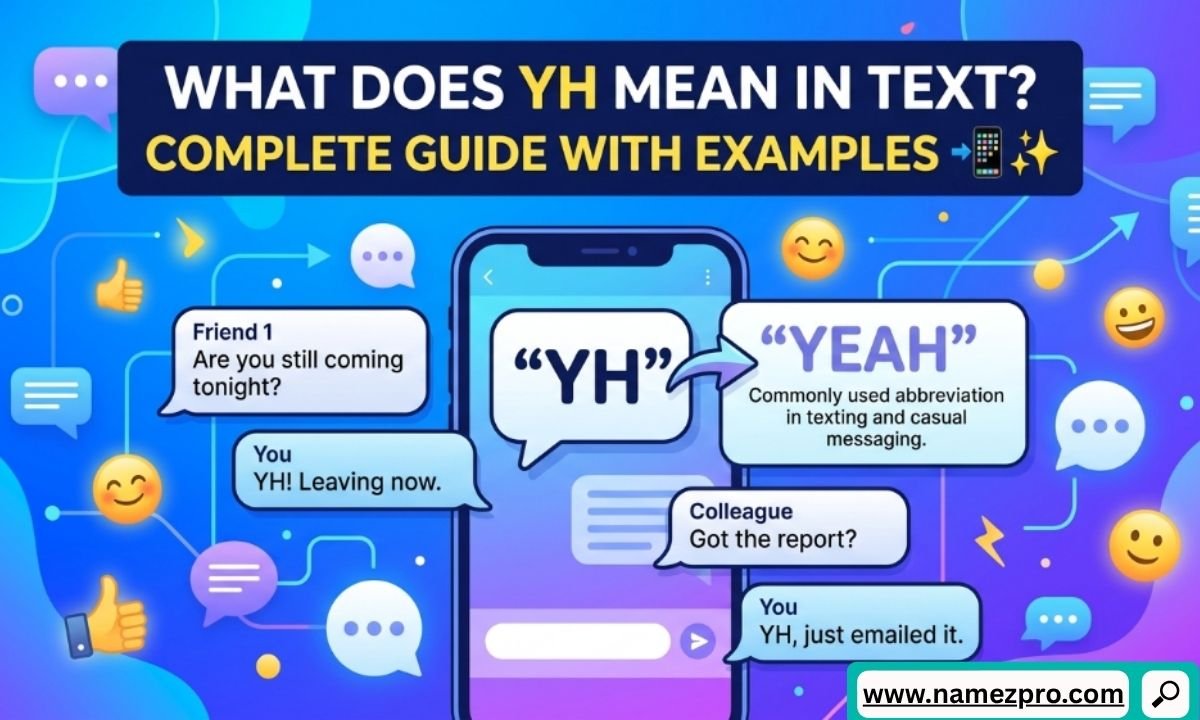 Smartphone screen displaying a casual chat conversation explaining YH meaning in text with thumbs up emojis.